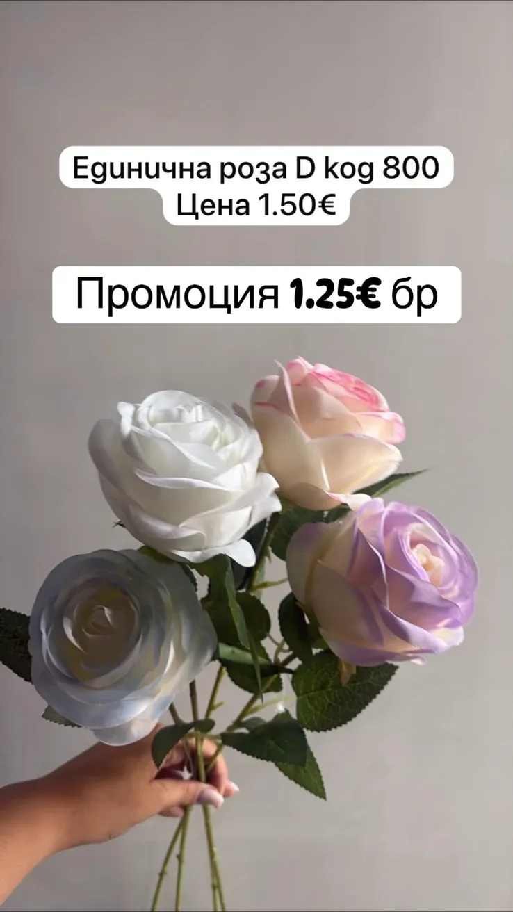 Единична роза D – стрък